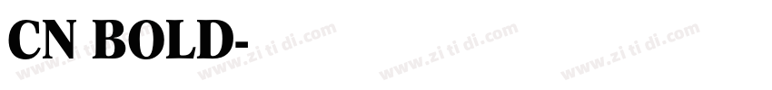 CN BOLD字体转换